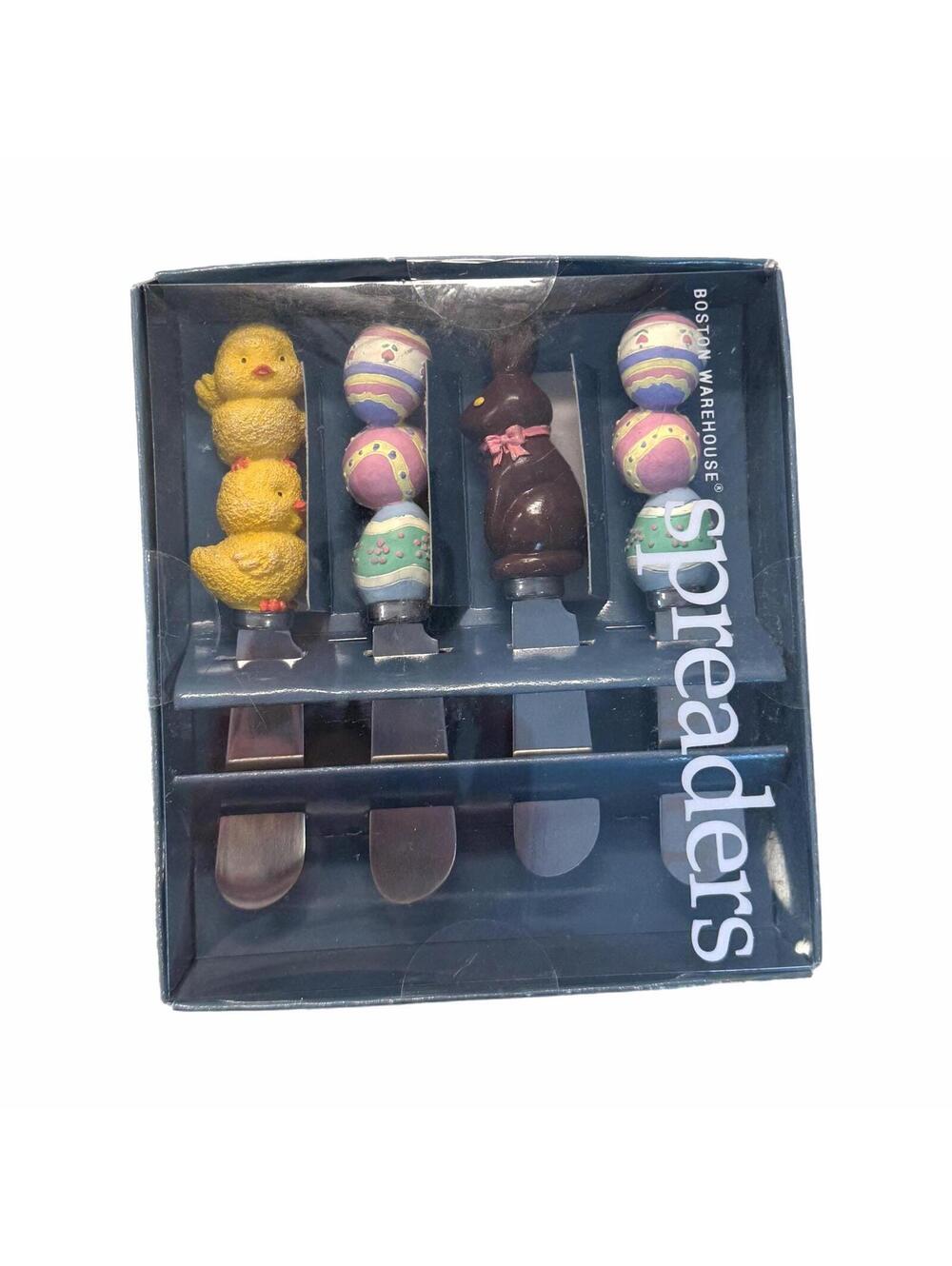 Vintage Boston WareHouse Easter Candy Cheese / Butter Spreaders – New in Box
